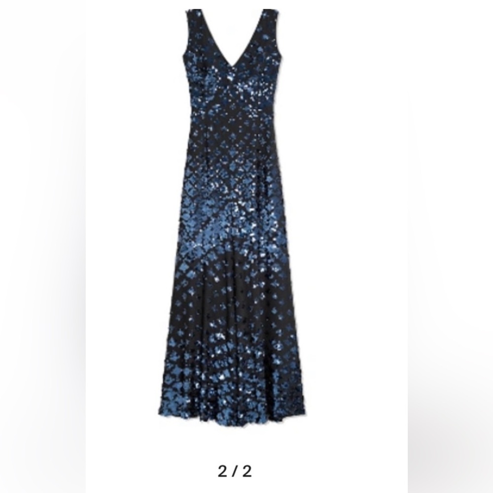 New With Tags Tory Burch Allover Sequin dress size 4. Black with navy sequins.